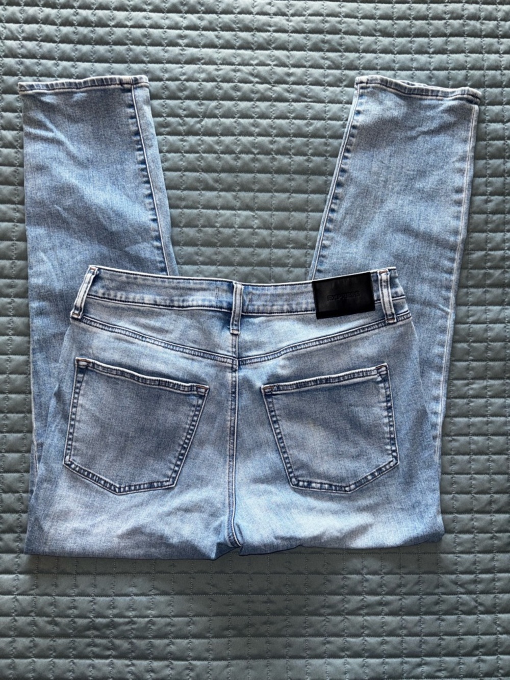 Express Jeans Mens Conscious Edit Blue Denim Stretch Light Wash Size 31 x 30 - Picture 9 of 12